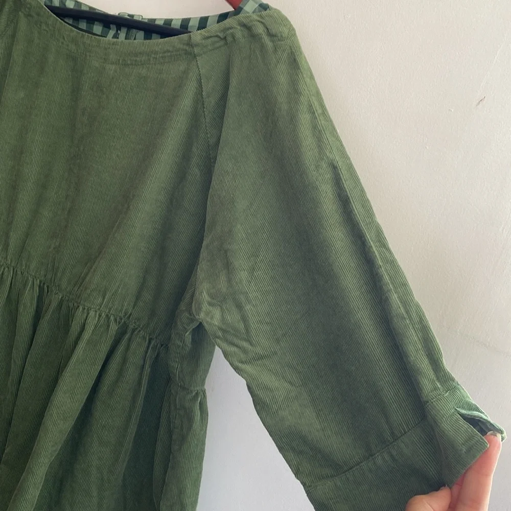 Anthropologie S Maria Babydoll Corduroy Top - Picture 8 of 12